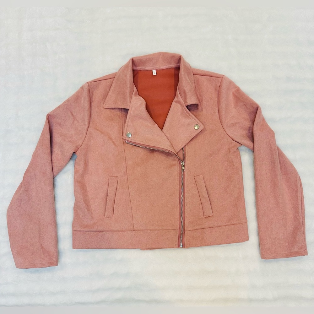 Women's Pink Suede Jacket